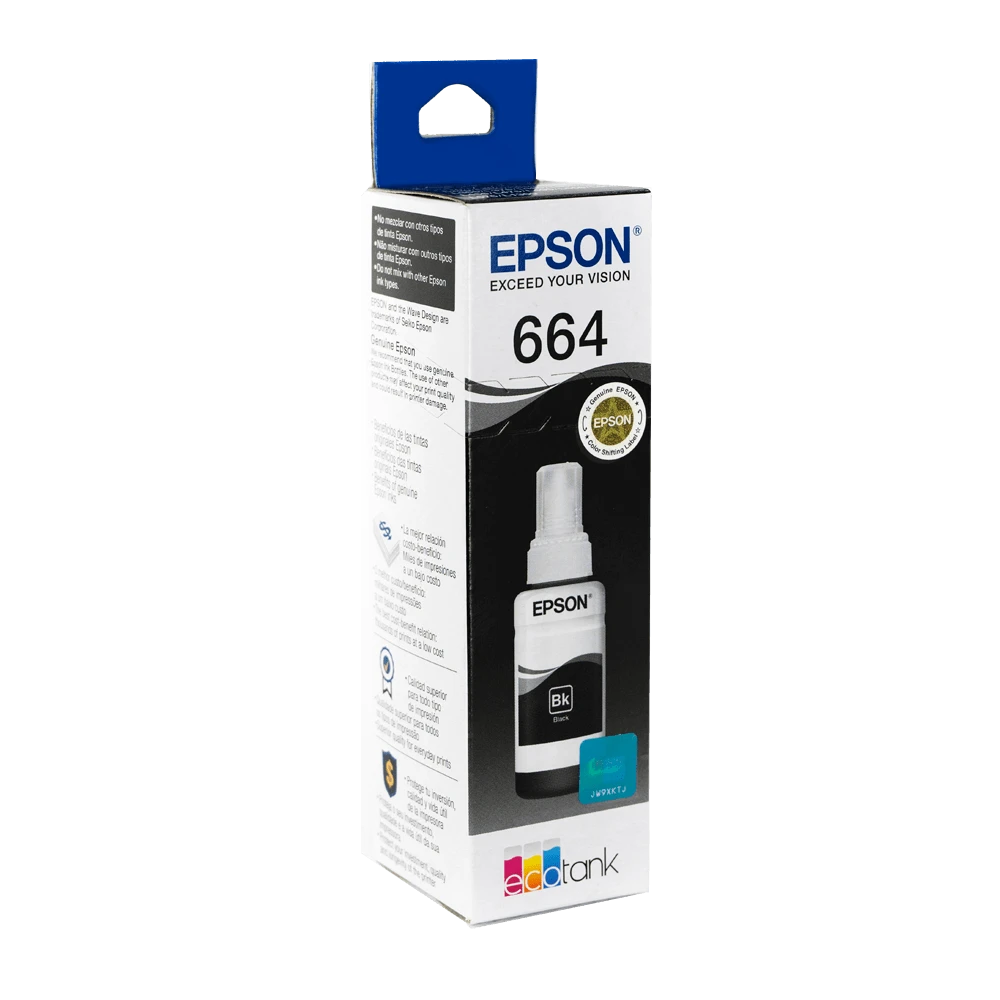 TINTA EPSON BOTTELLA NEGRA T664 SERIE ECOTANK