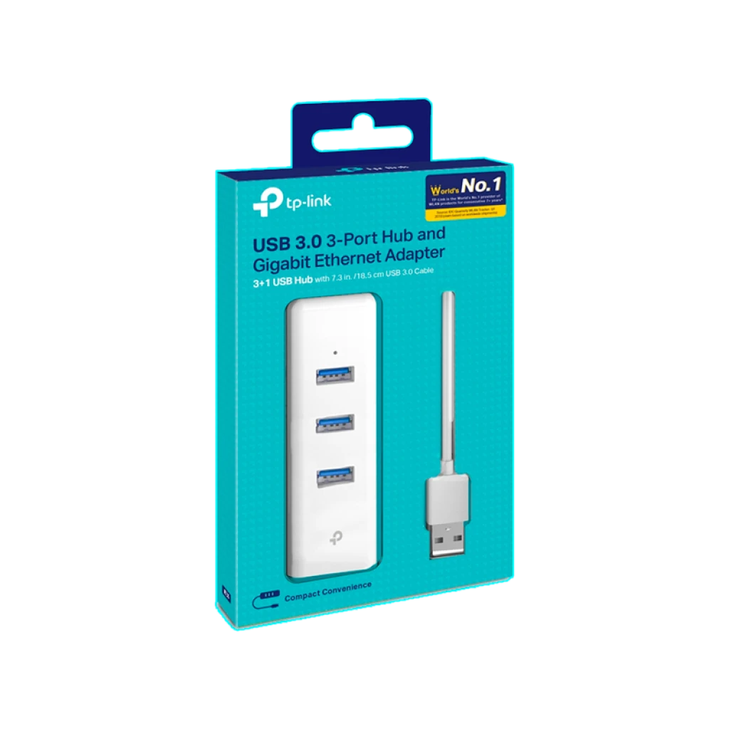Adaptador Red TP-Link UE330 Hub Ethernet Gigabit 3 Puertos USB