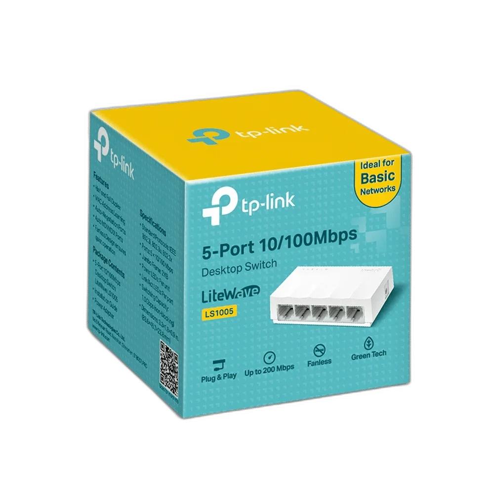 Switch de Red TP-Link LS1005 Serie 5 Puertos 10/100Mbps